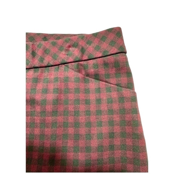 J.JILL, NWT, WOMENS PONTE KNIT, SLIM LEG, PANTS. RED/BLACK PLAID. SIZE L - Picture 4 of 6